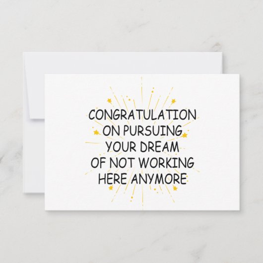 verlassend Genossenschaftsgratulieren Dankeskarte (Vorderseite)