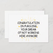 verlassend Genossenschaftsgratulieren Dankeskarte (Vorne/Hinten)