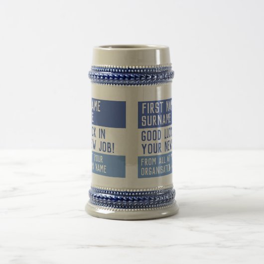 Verlassend Geschenk. Viel Glück in Ihrem neuen Job Bierglas (Mittel)