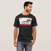 Verlassend kalifornischer Flaggenbär Verlassen T-Shirt (Vorne ganz)