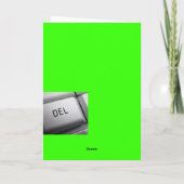 Verlassend Karte (Rückseite)