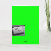 Verlassend Karte (Rückseite)