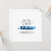 Verlassend Kollege, weg von Abschiedsgeschenk Karte (Vorderseite/Rückseite Beispiel)