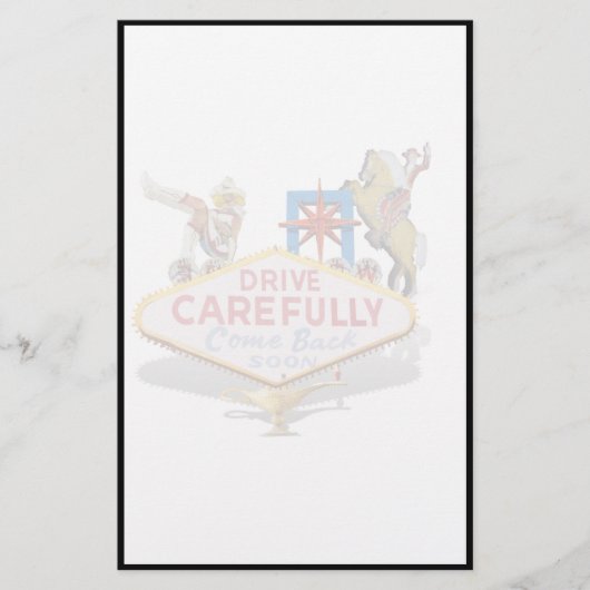 Verlassend Las Vegas (Begrüßungszeichen hinten von Briefpapier (Vorderseite)