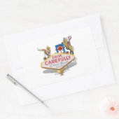 Verlassend Las Vegas (Begrüßungszeichen hinten von Rechteckiger Aufkleber (Umschlag)