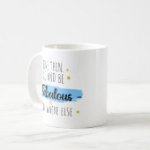 Verlassend lustige Kollegin, weg für Coworker Kaffeetasse (Vorderseite Links)