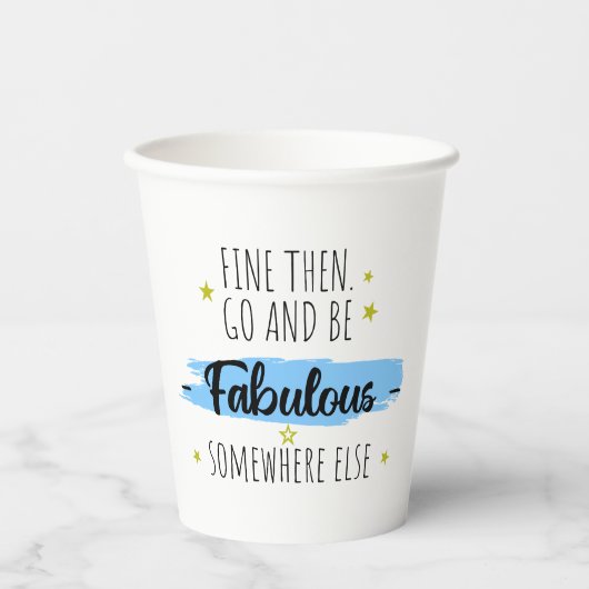 Verlassend lustige Kollegin, weg für Coworker Pappbecher (Vorderseite)