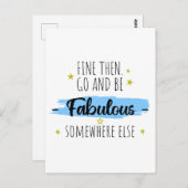 Verlassend lustige Kollegin, weg für Coworker Postkarte (Vorne/Hinten)