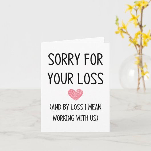 Verlassend Mitarbeiter Karte (Gelbe Blume)