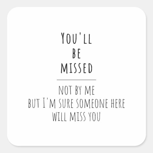 verlassend Mitarbeiter, verlassend Mitarbeiter, Ko Quadratischer Aufkleber (Vorderseite)