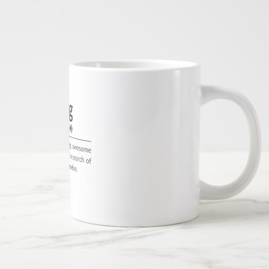 Verlassend Muglustiger Mitarbeiter Jumbo-Tasse (Rechts)
