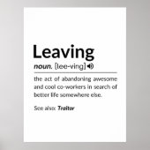 Verlassend Muglustiger Mitarbeiter Poster (Vorne)