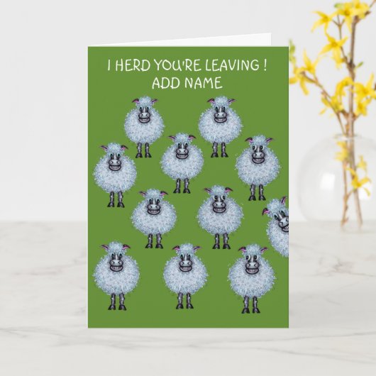 Verlassend Schafherde Karte (Gelbe Blume)