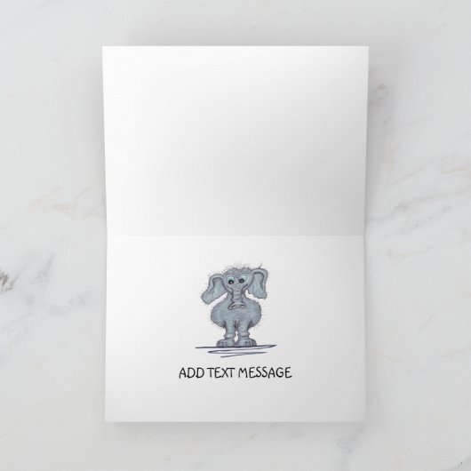 Verlassend Tierkarikatur Karte (Innenseite)