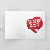 Verlassend US-Grußkarte Karte (Innenseite)