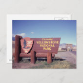 Verlassend Yellowstone-Nationalparkzeichen Postkarte (Vorne/Hinten)