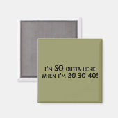 Verlassend Zuhause-Magnet Magnet (Vorderseite/Rückseite)