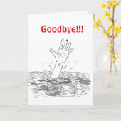 Verlassende Welle Auf Wiedersehen Karte (Gelbe Blume)