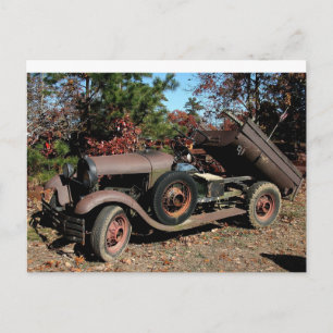 Verlassene Antiquitäten-LKW-Postkarte Postkarte