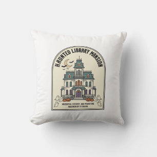 Verlassene Bibliothek Salem Geist Vintage Hallowee Kissen