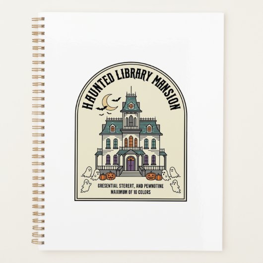 Verlassene Bibliothek Salem Geist Vintage Hallowee Planer (Vorderseite)