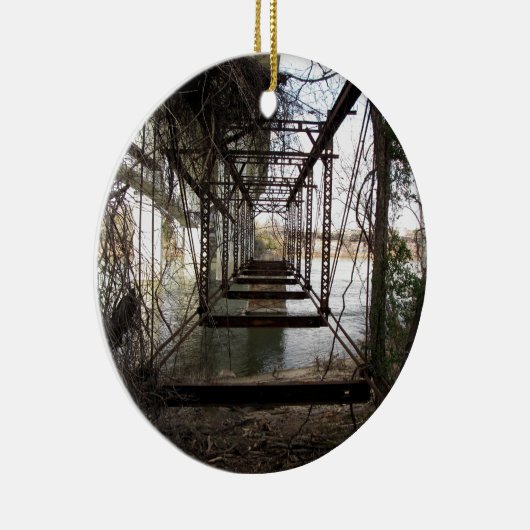 Verlassene Brücke auf Schönheits-Insel Keramik Ornament (Rechts)