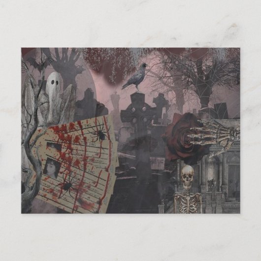 Verlassene Collage Postkarte (Vorderseite)