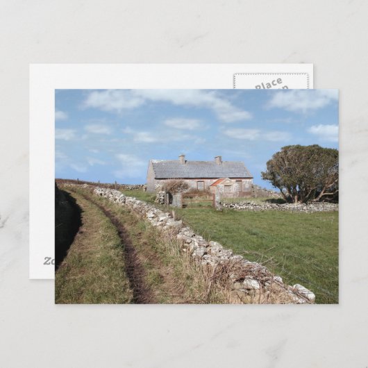 verlassene Hütte Postkarte (Vorne/Hinten)