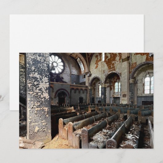 Verlassene Kirche Feiertagskarte (Vorne/Hinten)