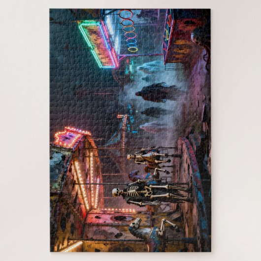 Verlassene Kirmesmitte Puzzle (Vertikal)