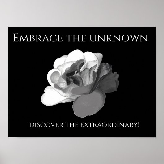 Verlassene Rose Gothic Poster - Umarme das Unbekan (Vorne)
