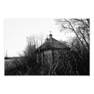 Verlassene Saskatchewan-Kirche Fotodruck