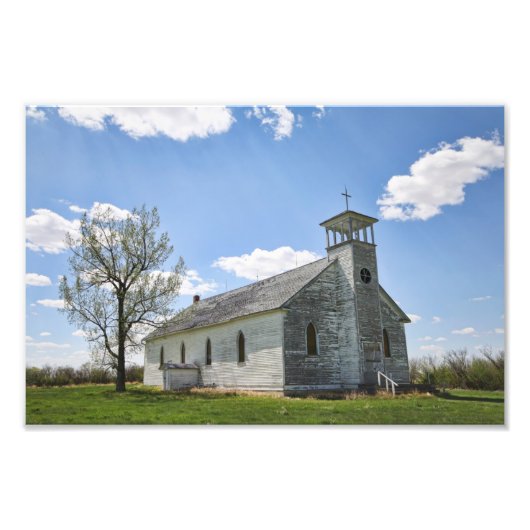 Verlassene Saskatchewan-Kirche Fotodruck (Vorne)