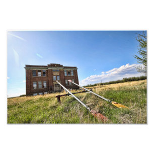 Verlassene Saskatchewan-Kirche Fotodruck