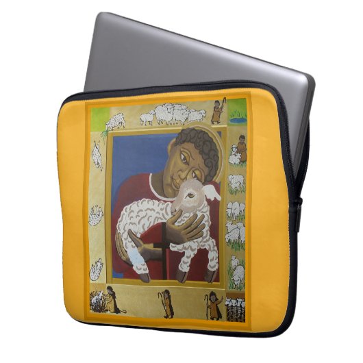 Verlassene Schafe und Jesus Christlich Laptopschutzhülle (Vorderseite Links)