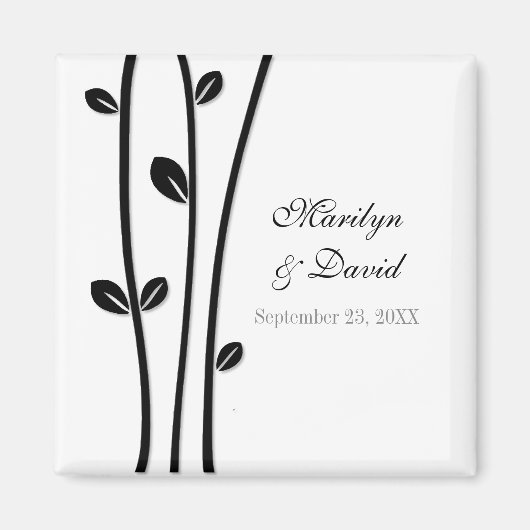 Verlassene schwarze Zweige Magnet (Vorne)