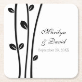 Verlassene schwarze Zweige Rechteckiger Pappuntersetzer (Vorderseite)