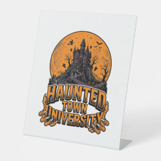 Verlassene Stadt Universität Vintage Halloween-Shi Sockelschild