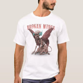 Verlassene: Surreal Gothic Broken Wings T-Shirt (Vorderseite)