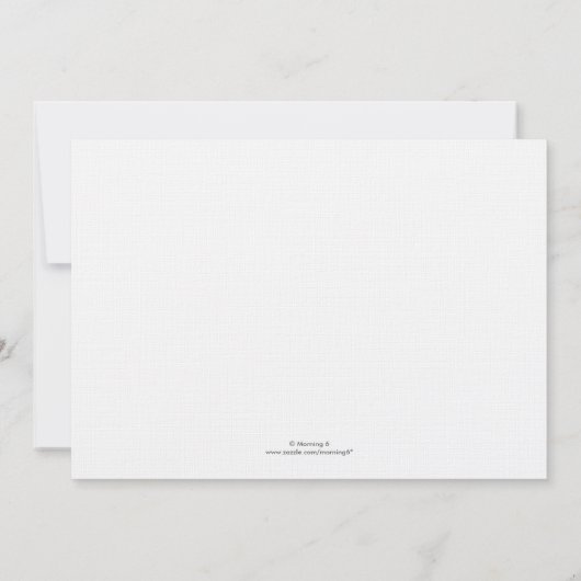 Verlassene weiße Zweige Hochzeit Einladung (Rückseite)