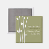 Verlassene weiße Zweige Save the Date Magnet (Vorderseite/Rückseite)