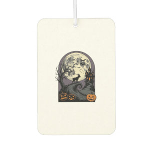 Verlassene Ziegenmond-Vintage-Halloween-Silhouette Autolufterfrischer