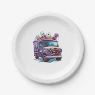 Verlassener Eiscreme-Wagen Pappteller