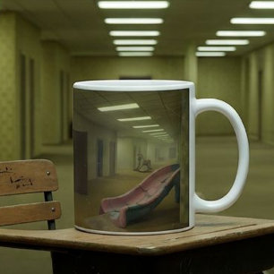 Verlassener Grenzbereich-Spielplatz Unheimlicher Kaffeetasse
