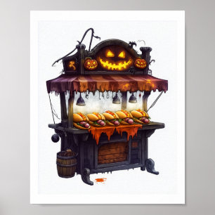 Verlassener Hot-Dog-Stand Poster
