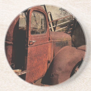 Verlassener LKW Sandstein Untersetzer