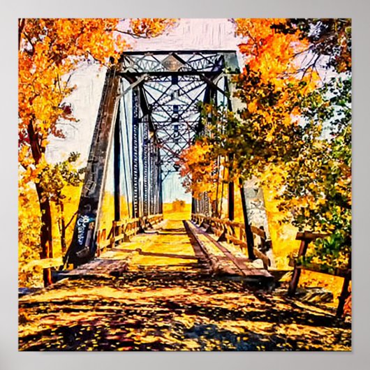 Verlassener RR Tressel Truckee Fluss Poster (Vorne)