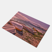 Verlassener Strand der Ruderboot-| L'Olla, Altea Fußmatte (Schrägansicht)