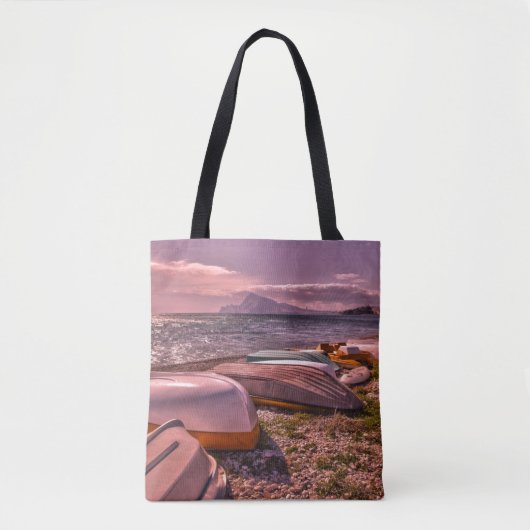 Verlassener Strand der Ruderboot-| L'Olla, Altea Tasche (Vorderseite)