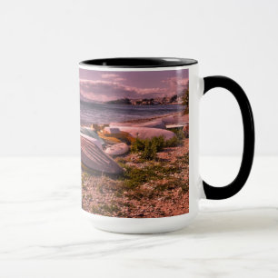 Verlassener Strand der Ruderboot- L'Olla, Altea Tasse